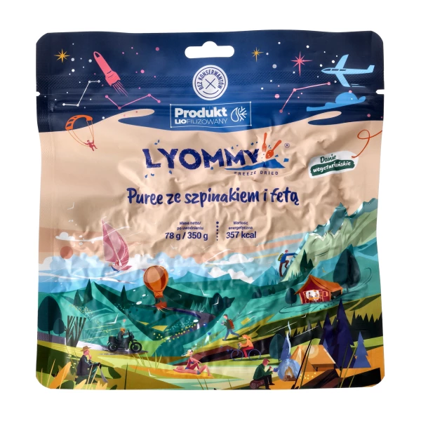 Lyommy Puree ze szpinakiem i fetą 350 g (po przygotowaniu)