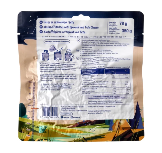 Lyommy Puree ze szpinakiem i fetą 350 g (po przygotowaniu)