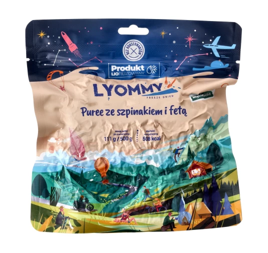 Lyommy Puree Szpinak Feta 500g - Liofilizat Turystyczny | imag24.pl