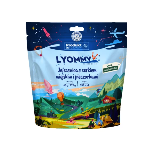 Jajecznica Lyommy z serkiem wiejskim i pieczarkami 275 g