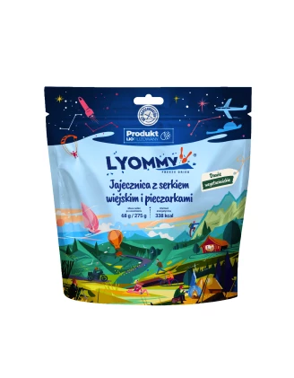 Jajecznica Lyommy z serkiem wiejskim i pieczarkami 275 g