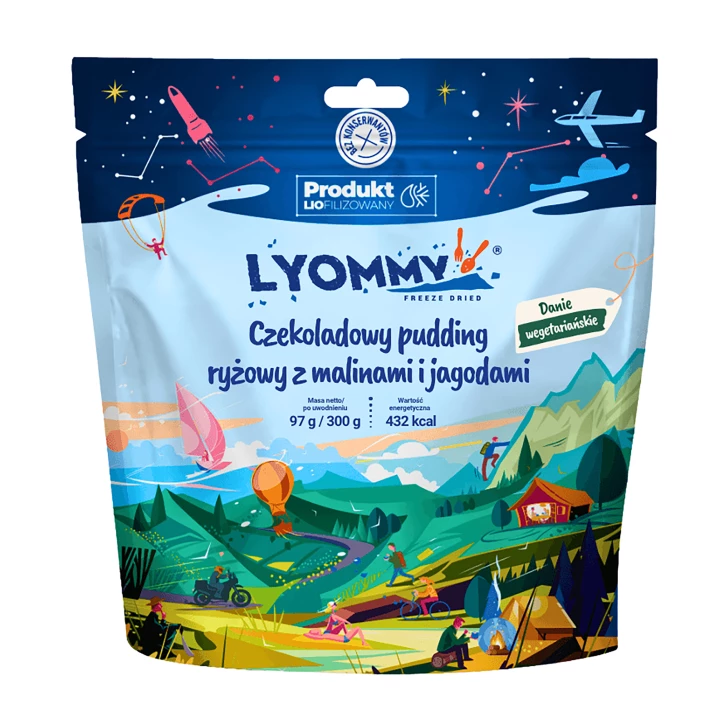 Lyommy Pudding Ryżowy Czekolada Maliny Jagody 97g | Imag24.pl