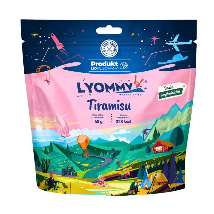 Liofilizowane Tiramisu Lyommy 60 g - Gotowy Deser Outdoor | imag24.pl