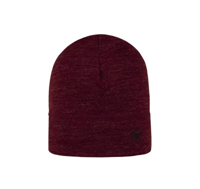 Czapka BUFF Merino Lightweight Beanie 125g/m² Solid Garnet | imag24.pl
