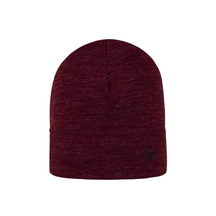 Czapka BUFF Merino Lightweight Beanie 125g/m² Solid Garnet | imag24.pl