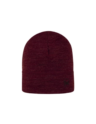 Czapka BUFF Merino Lightweight Beanie 125g/m² Solid Garnet | imag24.pl