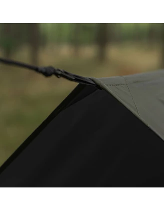 Tarp TigerWood T2 3x3 Oliwkowo-Czarny – Płachta Biwakowa | imag24.pl