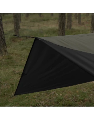 Tarp TigerWood T2 3x3 Oliwkowo-Czarny – Płachta Biwakowa | imag24.pl