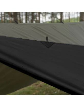 Tarp TigerWood T2 3x3 Oliwkowo-Czarny – Płachta Biwakowa | imag24.pl
