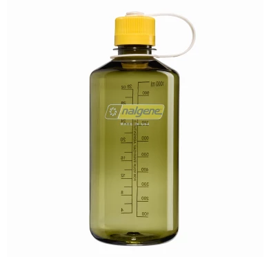 Nalgene Narrow Mouth 1L Oil Green/Freesia - Butelka Turystyczna BPA Free | imag24.pl