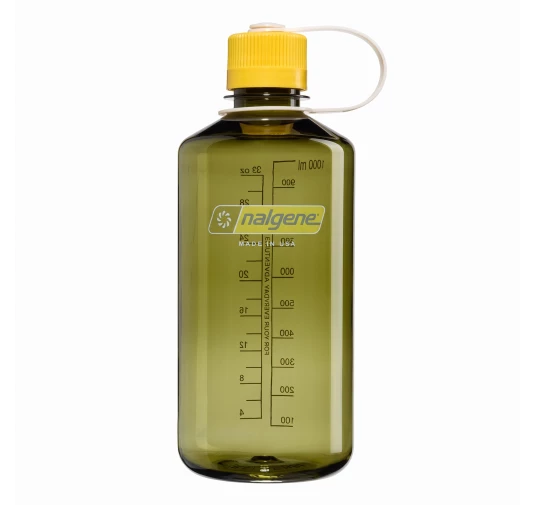 Nalgene Narrow Mouth 1L Oil Green/Freesia - Butelka Turystyczna BPA Free | imag24.pl