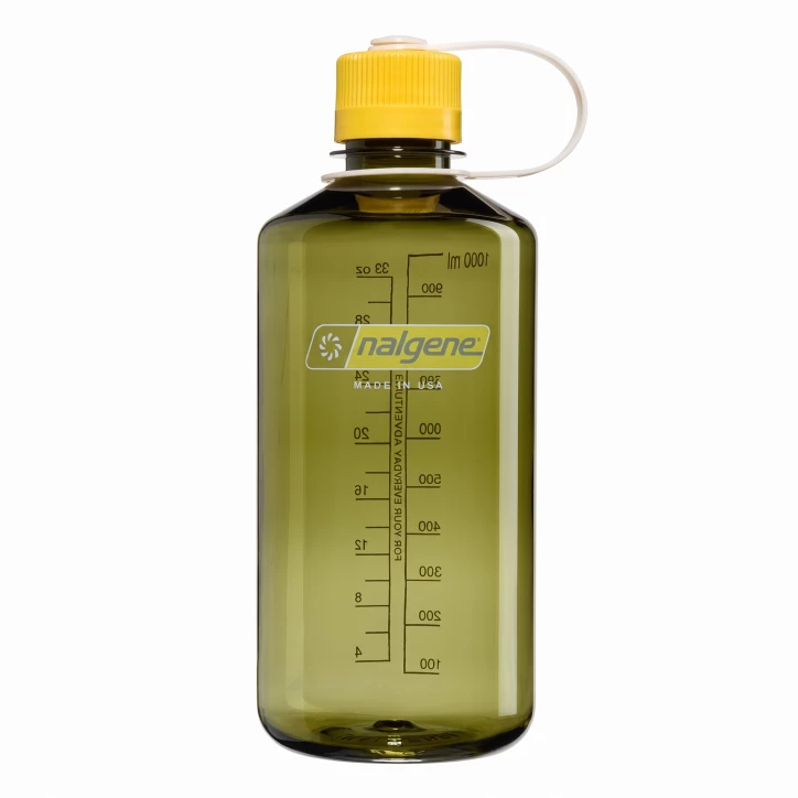 Nalgene Narrow Mouth 1L Oil Green/Freesia - Butelka Turystyczna BPA Free | imag24.pl