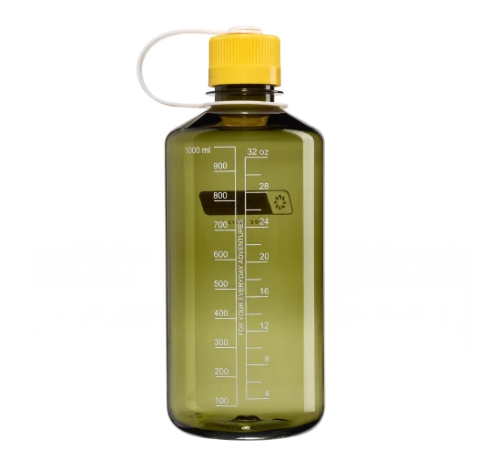 Nalgene Narrow Mouth 1L - Butelka Turystyczna Oil Green/Freesia