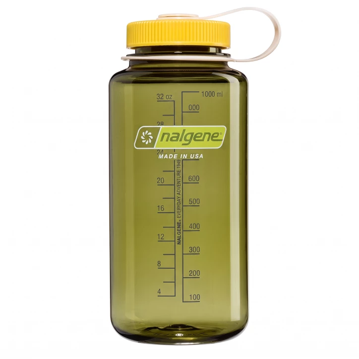 Butelka turystyczna Nalgene Wide Mouth 1 l - oil green/freesia