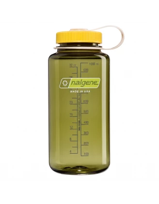 Butelka turystyczna Nalgene Wide Mouth 1 l - oil green/freesia
