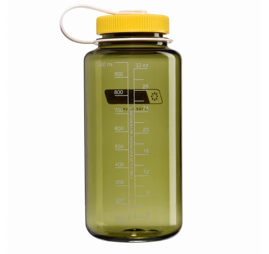 Butelka turystyczna Nalgene Wide Mouth 1 l - oil green/freesia