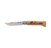 Nóż składany Opinel 8 Inox Dąb Animal - Łoś Nóż składany Opinel 8 Inox Dąb Animal - Łoś