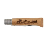 Nóż składany Opinel 8 Inox Dąb Animal - Łoś Nóż składany Opinel 8 Inox Dąb Animal - Łoś
