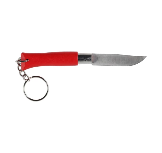 Opinel Colorama 04 – Składany Nóż Brelok, Inox, Grab Czerwony