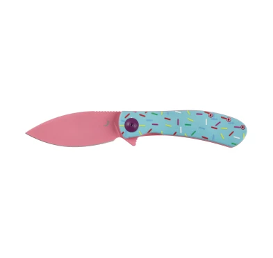 Nóż Składany Trollsky Knives Mandu EVO 14C28N G10 Pink/Blue EDC