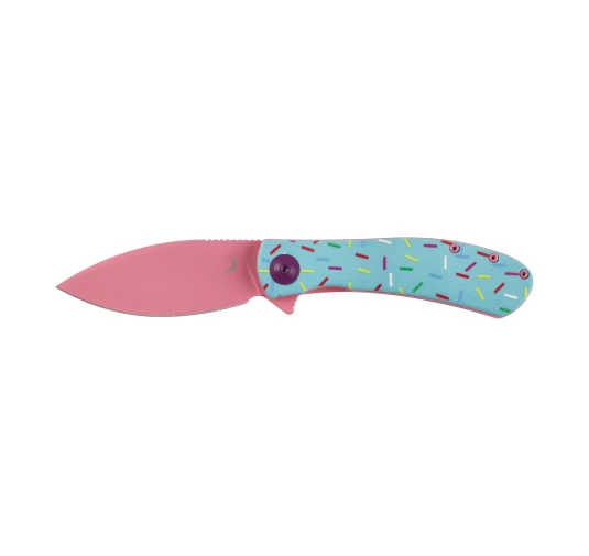 Nóż Składany Trollsky Knives Mandu EVO 14C28N G10 Pink/Blue EDC