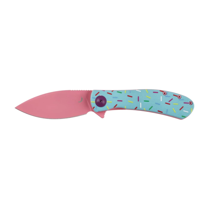 Nóż Składany Trollsky Knives Mandu EVO 14C28N G10 Pink/Blue EDC