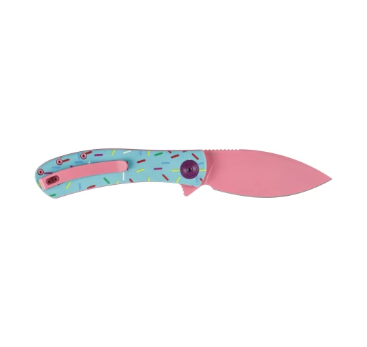 Nóż Składany Trollsky Knives Mandu EVO Liner Lock 14C28N G10 Pink/Blue