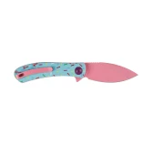 Nóż Składany Trollsky Knives Mandu EVO Liner Lock 14C28N G10 Pink/Blue