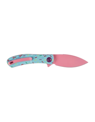 Nóż Składany Trollsky Knives Mandu EVO 14C28N G10 Pink/Blue EDC