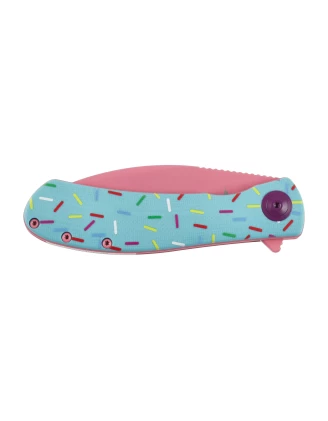 Nóż Składany Trollsky Knives Mandu EVO 14C28N G10 Pink/Blue EDC