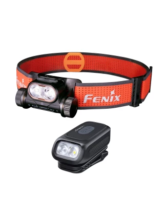 Zestaw latarek Fenix HM65R-T V2.0 czarna i E04R czarna