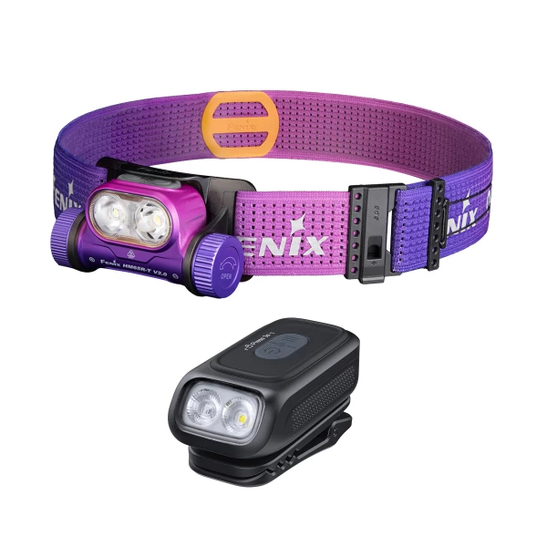 Zestaw latarek Fenix HM65R-T V2.0 nebula i E04R czarna
