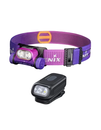Zestaw latarek Fenix HM65R-T V2.0 nebula i E04R czarna