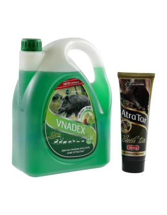Płyn do wabienia zwierzyny For Vnadex 4,8 kg o zapachu gruszki + Smoła bukowa AtraTar 320 g