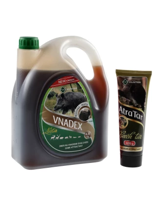 Płyn do wabienia zwierzyny For Vnadex 4,8 kg o zapachu trufli + Smoła bukowa AtraTar 320 g