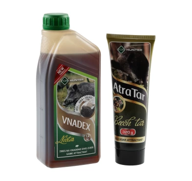 Płyn do wabienia zwierzyny For Vnadex 1200 g o zapachu trufli + Smoła bukowa AtraTar 320 g