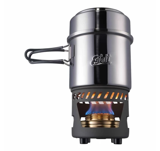 Zestaw do gotowania Esbit Cookset and Alcohol Burner 985 ml - stainless steel