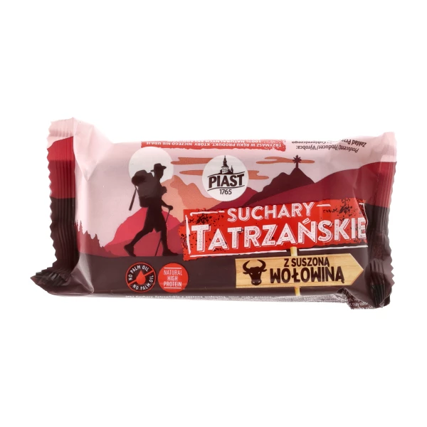 Suchary tatrzańskie z suszoną wołowiną Piast 70 g Suchary tatrzańskie z suszoną wołowiną Piast 70 g