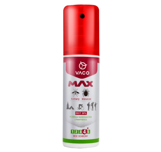 Płyn Max Vaco na komary i kleszcze Deet 30% 80 ml