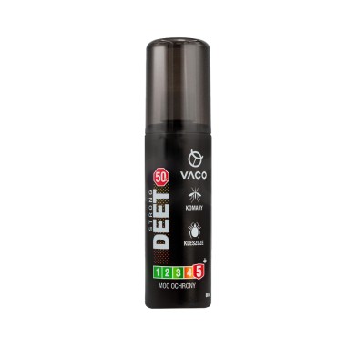 Płyn Vaco na kleszcze, komary i meszki Deet 50% + geranion 80 ml