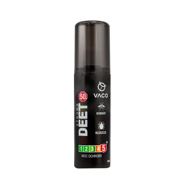 Płyn Vaco na kleszcze, komary i meszki Deet 50% + geranion 80 ml Płyn Vaco na kleszcze, komary i meszki Deet 50% + geranion 80 ml