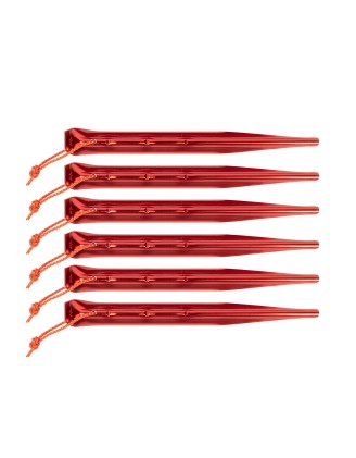 Szalone czerwone szpilki do namiotu - Tatonka Peg Allround 19 cm (6 szt.)