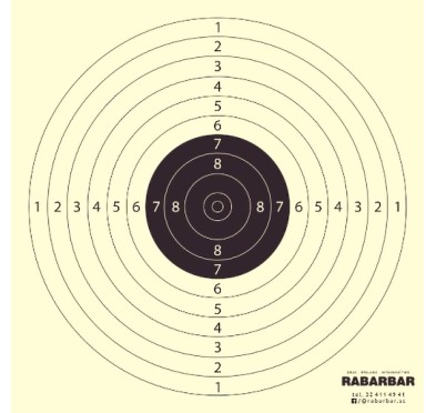 Tarcza strzelecka pistolet pneumatyczny 10 m - pakiet 50 szt.

