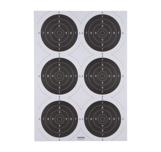 Tarcza strzelecka TS-2x6 trening - pakiet 50 szt.

