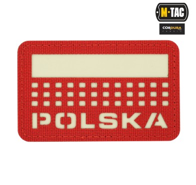 M-Tac naszywka Polska (z flagą) 50х80 Laser Cut Red/Lum 