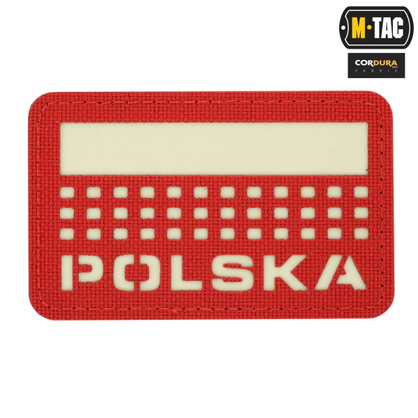 M-Tac naszywka Polska (z flagą) 50х80 Laser Cut Red/Lum 