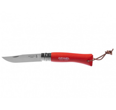 Nóż Opinel Colorama 07 inox grab pomarańczowy z rzemieniem